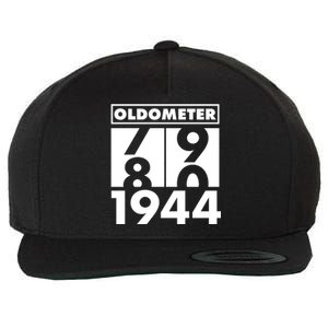 Funny Oldometer Made In 1944 80th Birthday Wool Snapback Cap