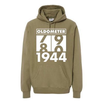 Funny Oldometer Made In 1944 80th Birthday Premium Hoodie