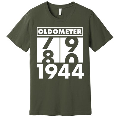 Funny Oldometer Made In 1944 80th Birthday Premium T-Shirt