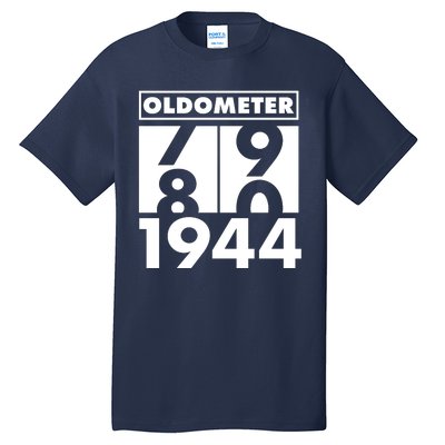 Funny Oldometer Made In 1944 80th Birthday Tall T-Shirt