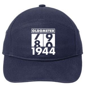 Funny Oldometer Made In 1944 80th Birthday 7-Panel Snapback Hat