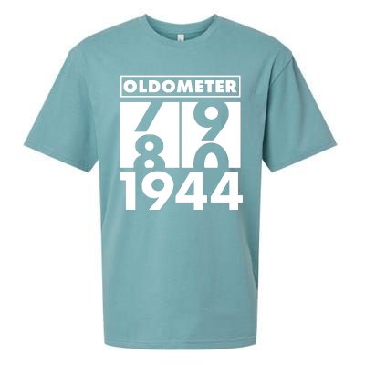 Funny Oldometer Made In 1944 80th Birthday Sueded Cloud Jersey T-Shirt