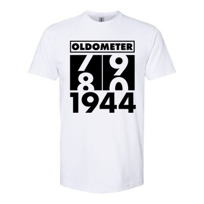 Funny Oldometer Made In 1944 80th Birthday Softstyle® CVC T-Shirt