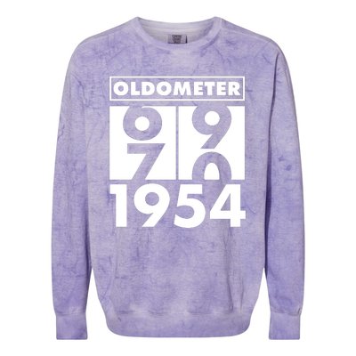 Funny Oldometer Made In 1954 70th Birthday Colorblast Crewneck Sweatshirt