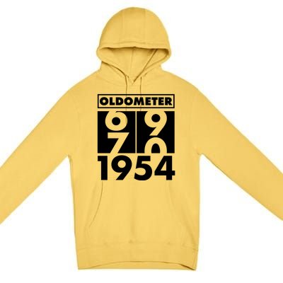 Funny Oldometer Made In 1954 70th Birthday Premium Pullover Hoodie