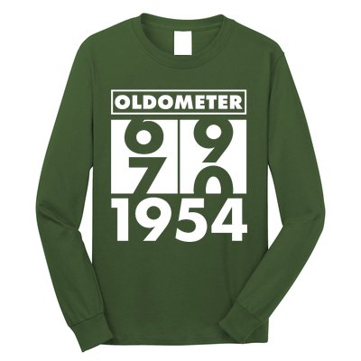 Funny Oldometer Made In 1954 70th Birthday Long Sleeve Shirt