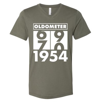 Funny Oldometer Made In 1954 70th Birthday V-Neck T-Shirt