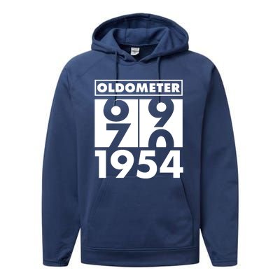 Funny Oldometer Made In 1954 70th Birthday Performance Fleece Hoodie