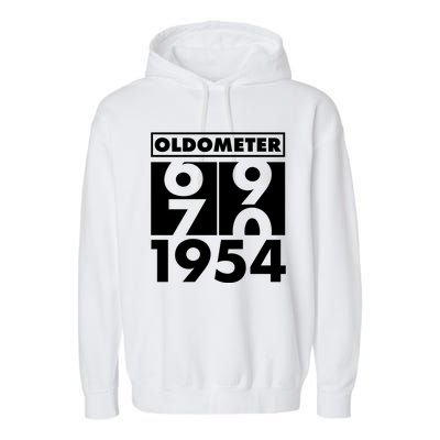 Funny Oldometer Made In 1954 70th Birthday Garment-Dyed Fleece Hoodie