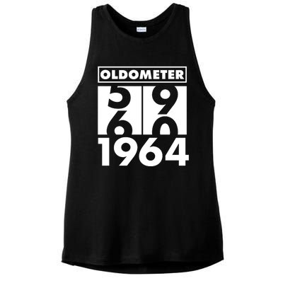 Funny Oldometer Made In 1964 60th Birthday Ladies PosiCharge Tri-Blend Wicking Tank