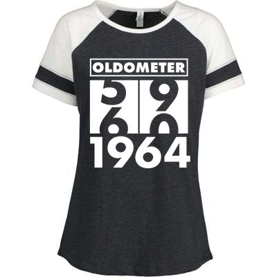 Funny Oldometer Made In 1964 60th Birthday Enza Ladies Jersey Colorblock Tee