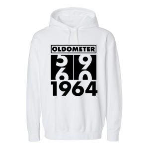 Funny Oldometer Made In 1964 60th Birthday Garment-Dyed Fleece Hoodie