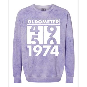 Funny Oldometer Made In 1974 50th Birthday Colorblast Crewneck Sweatshirt