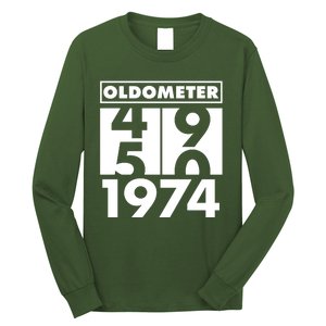 Funny Oldometer Made In 1974 50th Birthday Long Sleeve Shirt