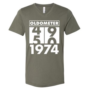 Funny Oldometer Made In 1974 50th Birthday V-Neck T-Shirt