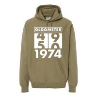 Funny Oldometer Made In 1974 50th Birthday Premium Hoodie