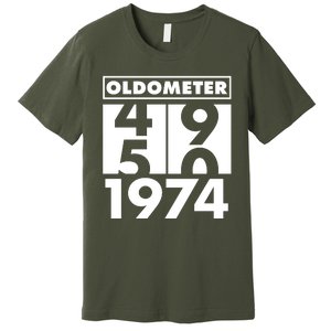 Funny Oldometer Made In 1974 50th Birthday Premium T-Shirt