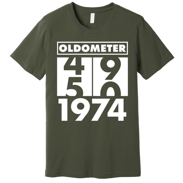 Funny Oldometer Made In 1974 50th Birthday Premium T-Shirt