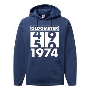 Funny Oldometer Made In 1974 50th Birthday Performance Fleece Hoodie