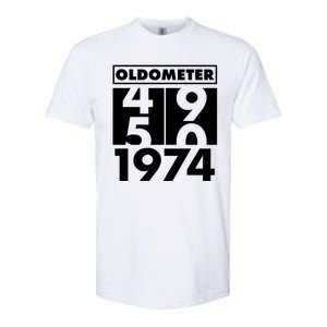 Funny Oldometer Made In 1974 50th Birthday Softstyle CVC T-Shirt