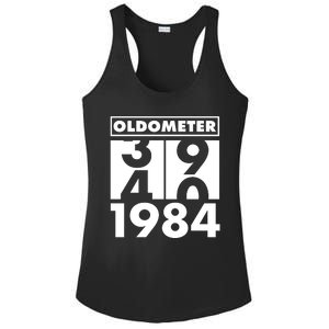 Funny Oldometer Made In 1984 40th Birthday Ladies PosiCharge Competitor Racerback Tank