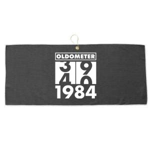 Funny Oldometer Made In 1984 40th Birthday Large Microfiber Waffle Golf Towel