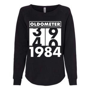 Funny Oldometer Made In 1984 40th Birthday Womens California Wash Sweatshirt