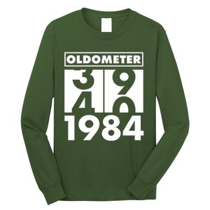 Funny Oldometer Made In 1984 40th Birthday Long Sleeve Shirt