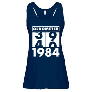 Funny Oldometer Made In 1984 40th Birthday Ladies Essential Flowy Tank