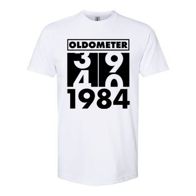 Funny Oldometer Made In 1984 40th Birthday Softstyle® CVC T-Shirt