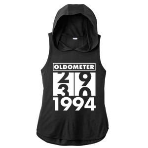 Funny Oldometer Made In 1994 30th Birthday Ladies PosiCharge Tri-Blend Wicking Draft Hoodie Tank