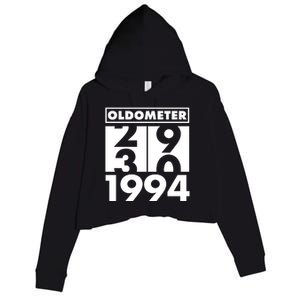 Funny Oldometer Made In 1994 30th Birthday Crop Fleece Hoodie