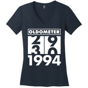 Funny Oldometer Made In 1994 30th Birthday Women's V-Neck T-Shirt