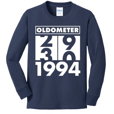 Funny Oldometer Made In 1994 30th Birthday Kids Long Sleeve Shirt