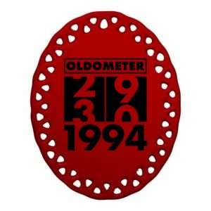 Funny Oldometer Made In 1994 30th Birthday Ceramic Oval Ornament