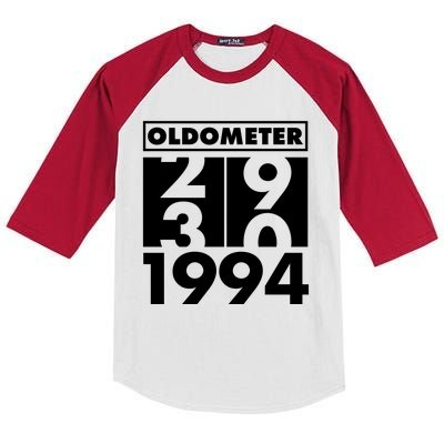 Funny Oldometer Made In 1994 30th Birthday Kids Colorblock Raglan Jersey