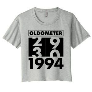 Funny Oldometer Made In 1994 30th Birthday Women's Crop Top Tee