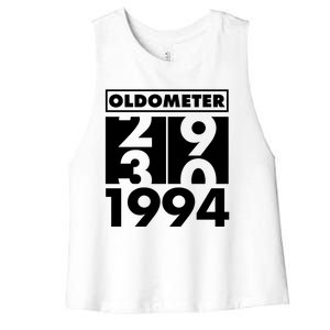 Funny Oldometer Made In 1994 30th Birthday Women's Racerback Cropped Tank