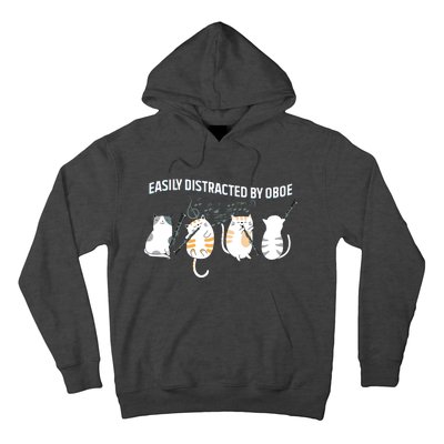 Funny Oboist Music Orchestra Cat Playing Oboe Instrument Hoodie