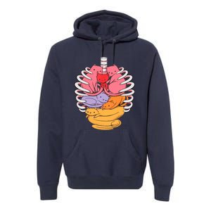 Funny Organs Made Out Of Cats Premium Hoodie