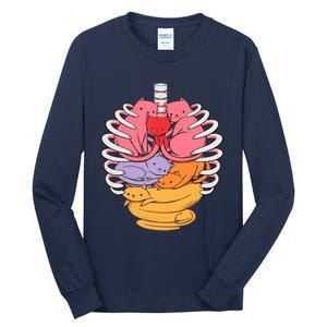 Funny Organs Made Out Of Cats Tall Long Sleeve T-Shirt