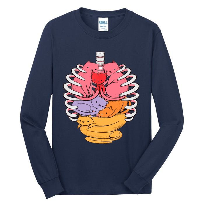 Funny Organs Made Out Of Cats Tall Long Sleeve T-Shirt