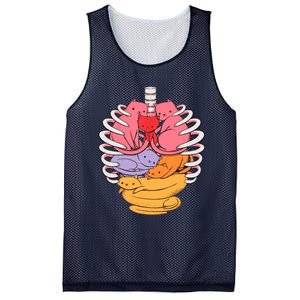 Funny Organs Made Out Of Cats Mesh Reversible Basketball Jersey Tank