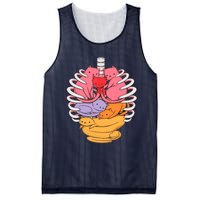 Funny Organs Made Out Of Cats Mesh Reversible Basketball Jersey Tank