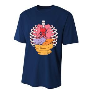 Funny Organs Made Out Of Cats Performance Sprint T-Shirt