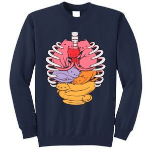 Funny Organs Made Out Of Cats Tall Sweatshirt