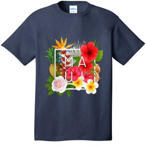 Flowers of Maui Word Art - Hawaiian Island Souvenir T-Shirt