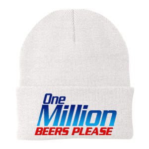 Funny One Million Beers Please Beer Enthusiast Drinking Gift Knit Cap Winter Beanie