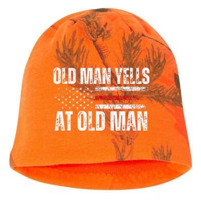 Funny Old Man Yells At Old Man Biden Trump Debates 2024 Kati - Camo Knit Beanie