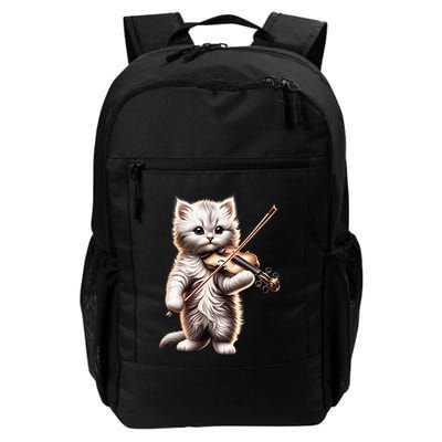 Funny Orchestra Musician Violinist Cute Cat Playing Violin Daily Commute Backpack